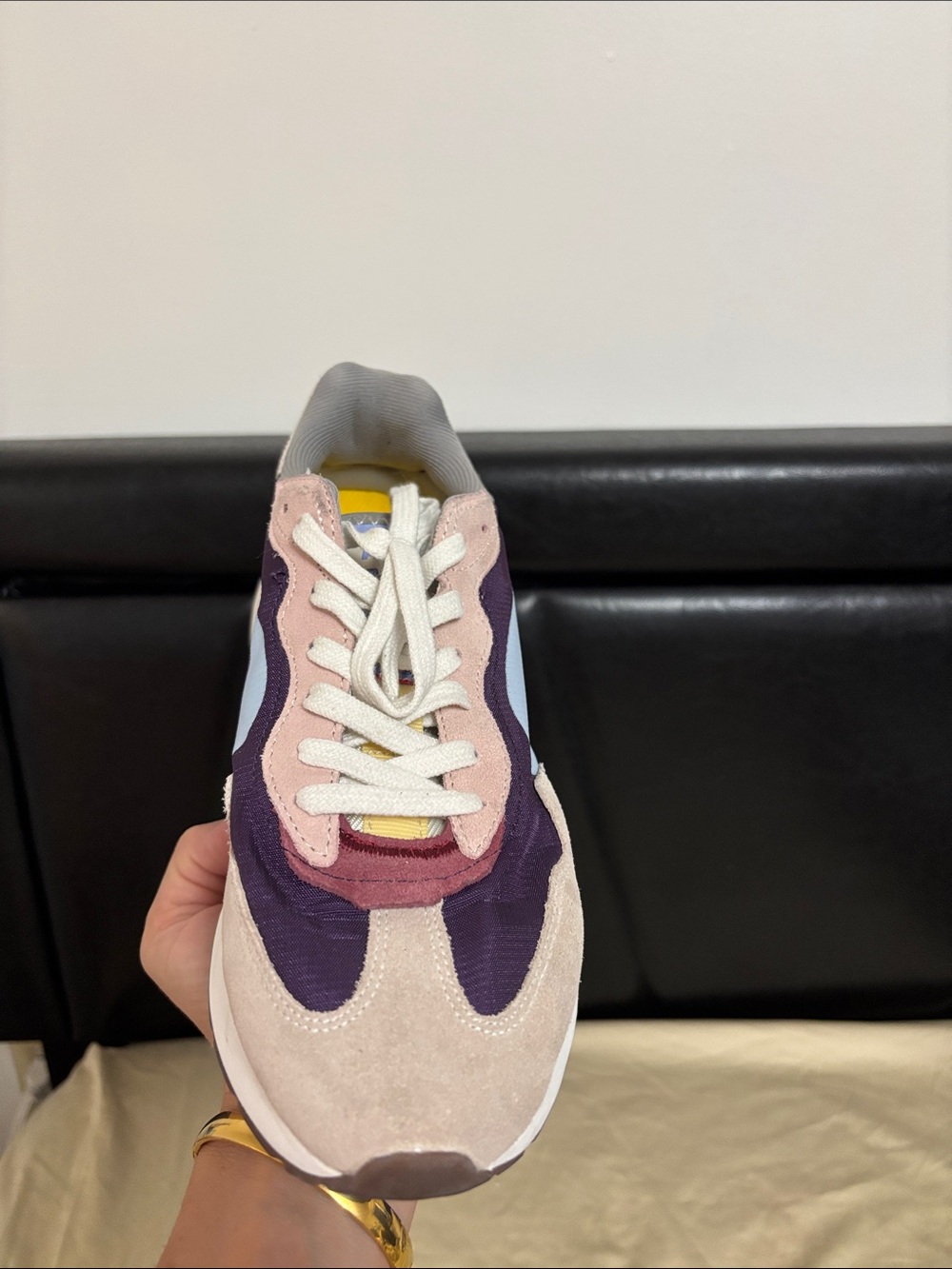 Women's Retro Sneakers in Purple, Light Blue & Cream - Picture 10 of 11